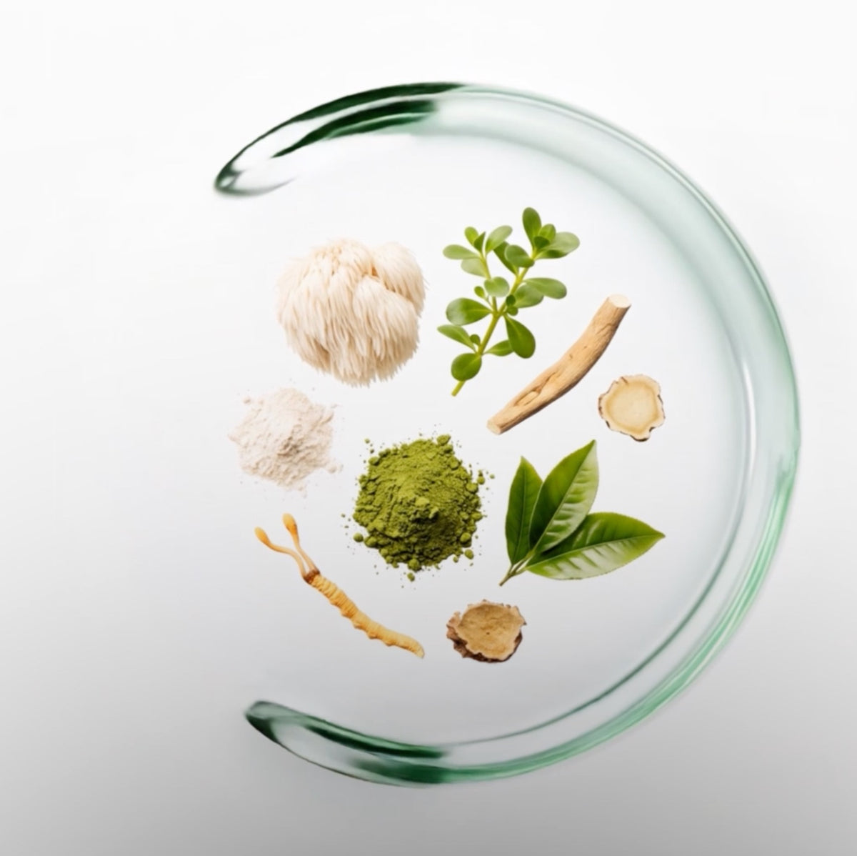 Ingredients in a glass dish